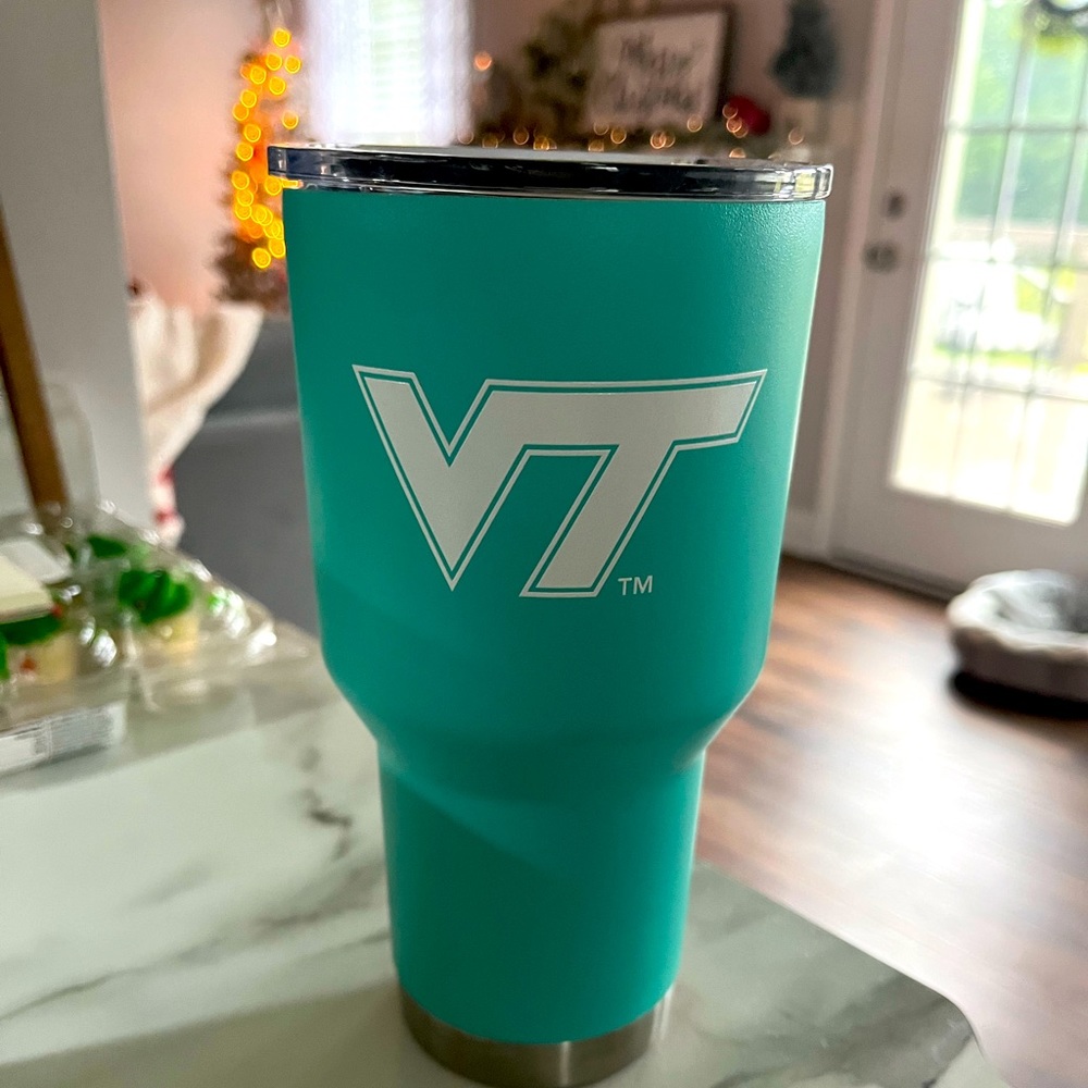 Teal Virginia Tech Tumbler